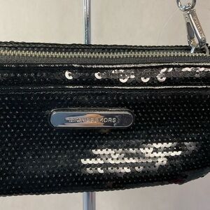 Michael Kors Black Sequin Clutch Wallet